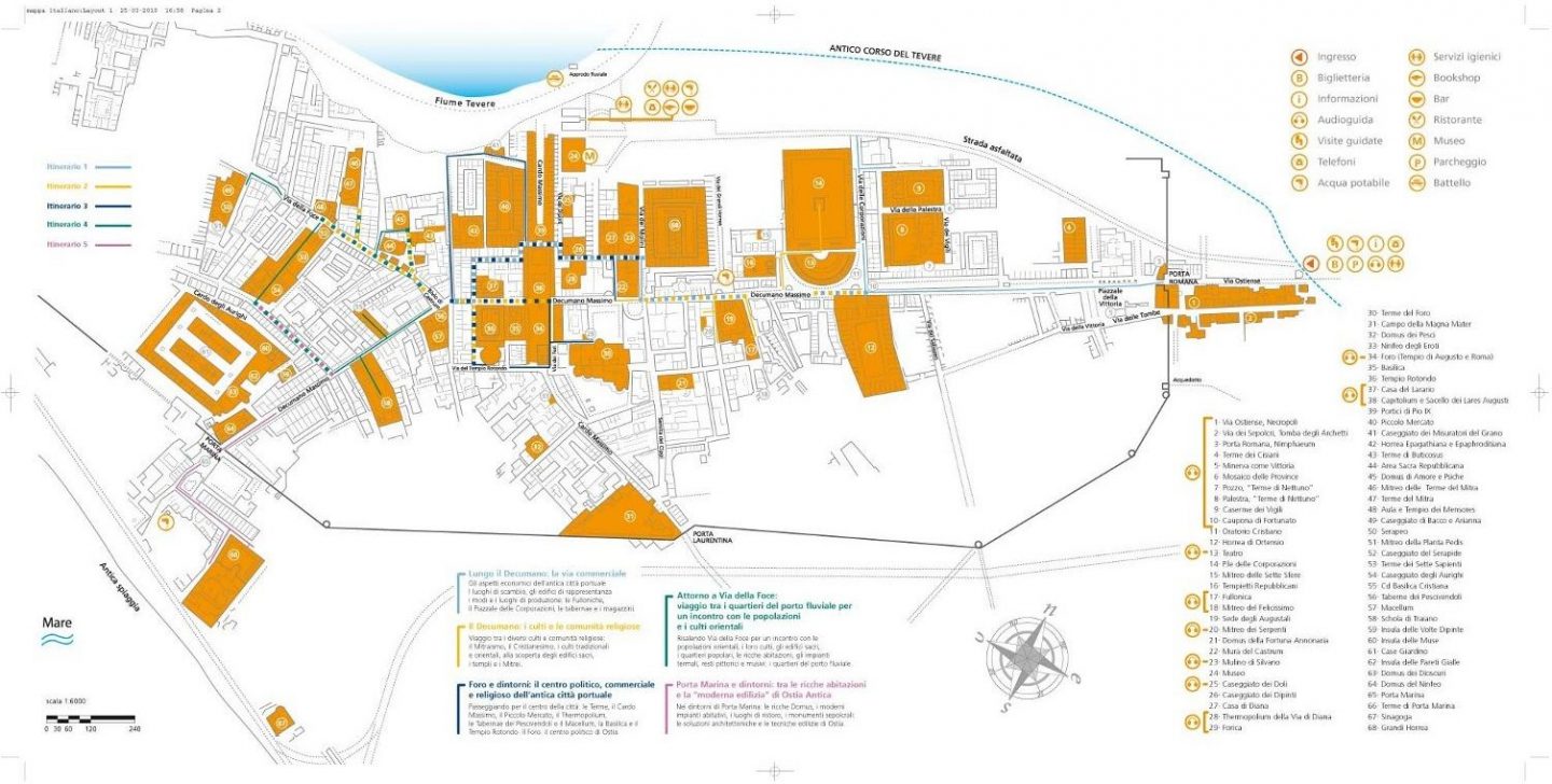 Full visitors map to Ostia Antica